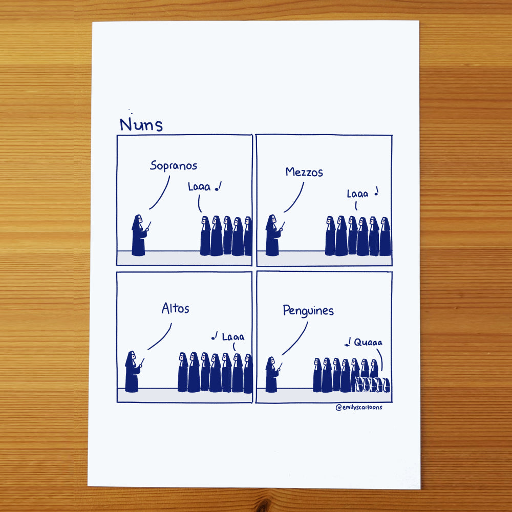Nuns: Choir - High quality A4 print