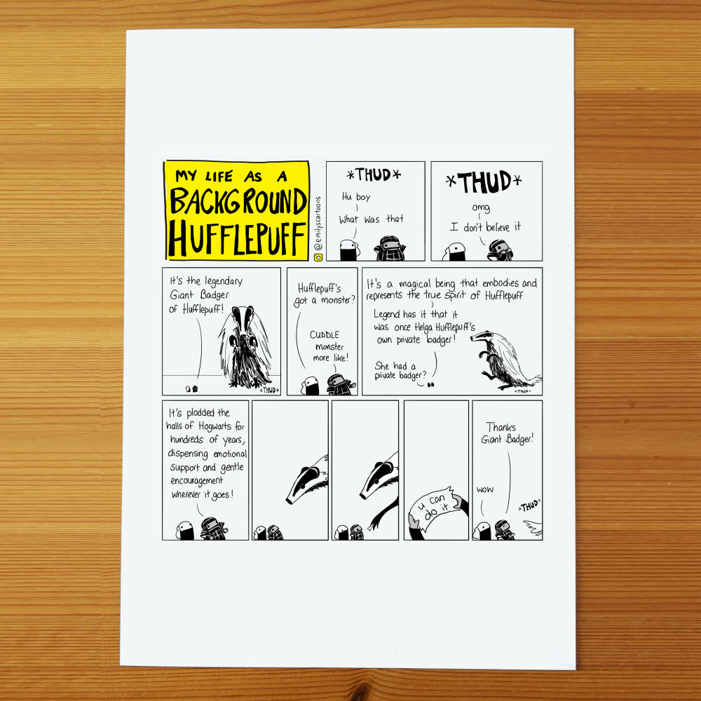 Giant Badger - High quality A4 print