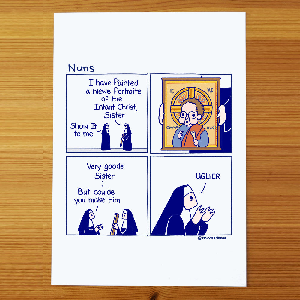 Nuns: Infant Christ - High quality A4 print