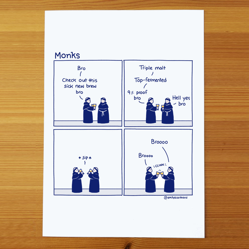 Nuns: Monks - High quality A4 print