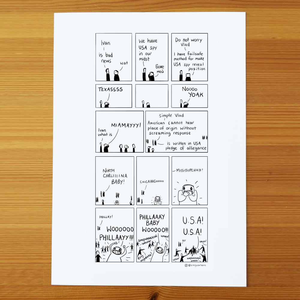 USA Spy - High quality A4 print