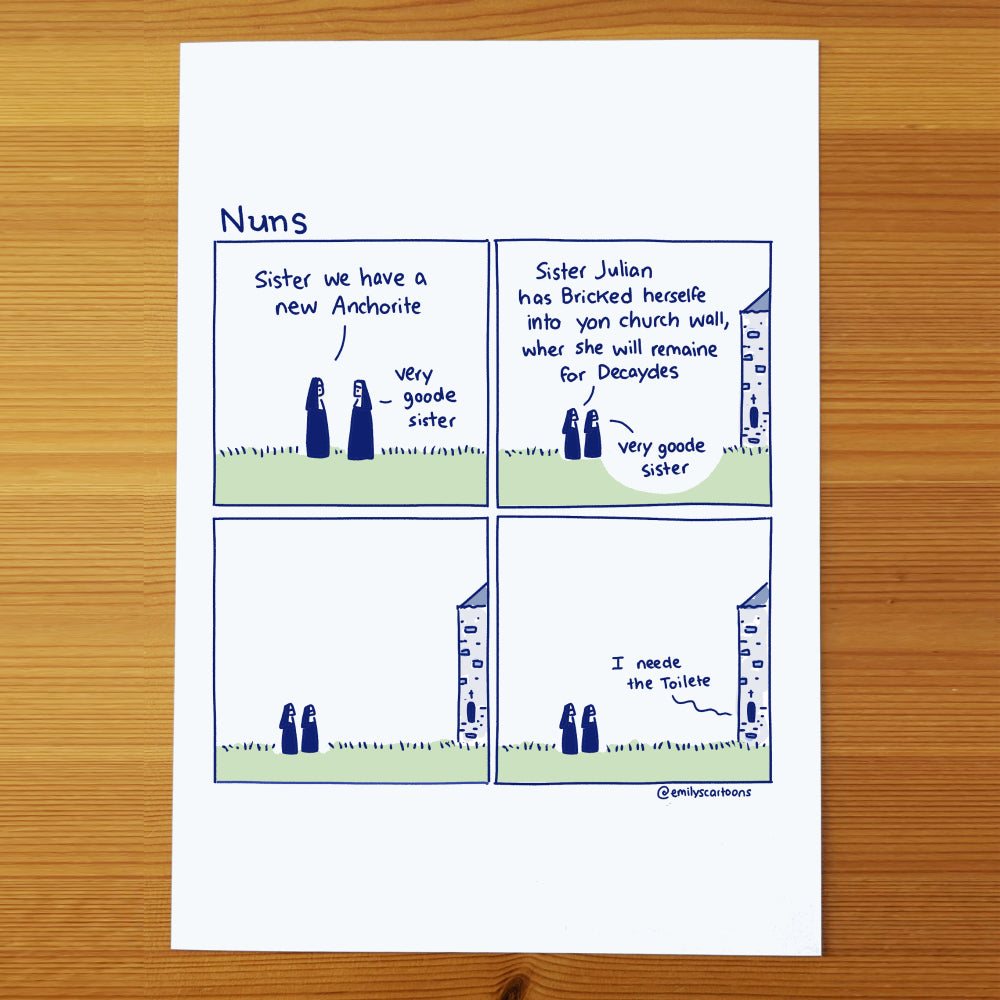Nuns: Anchorite - High quality A4 print