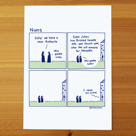 Nuns: Anchorite - High quality A4 print