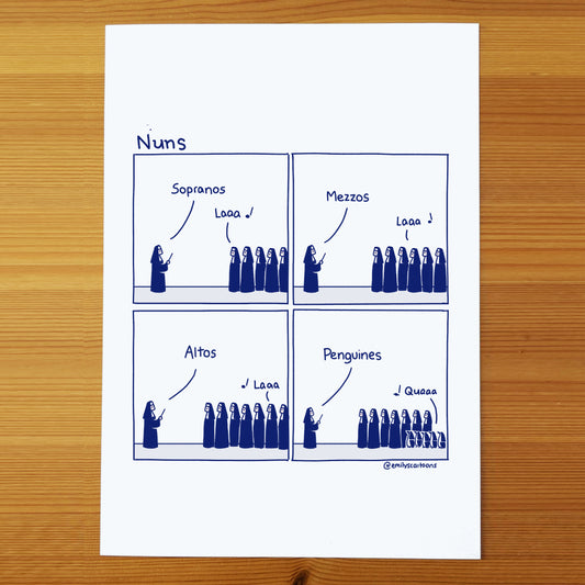 Nuns: Choir - High quality A4 print