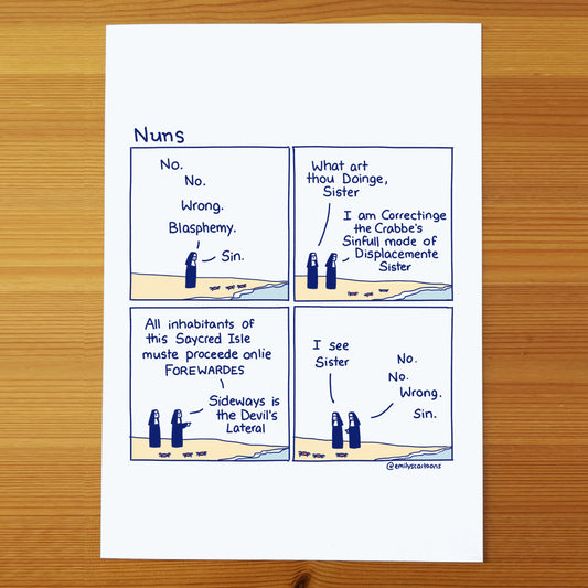 Nuns: Crab - High quality A4 print
