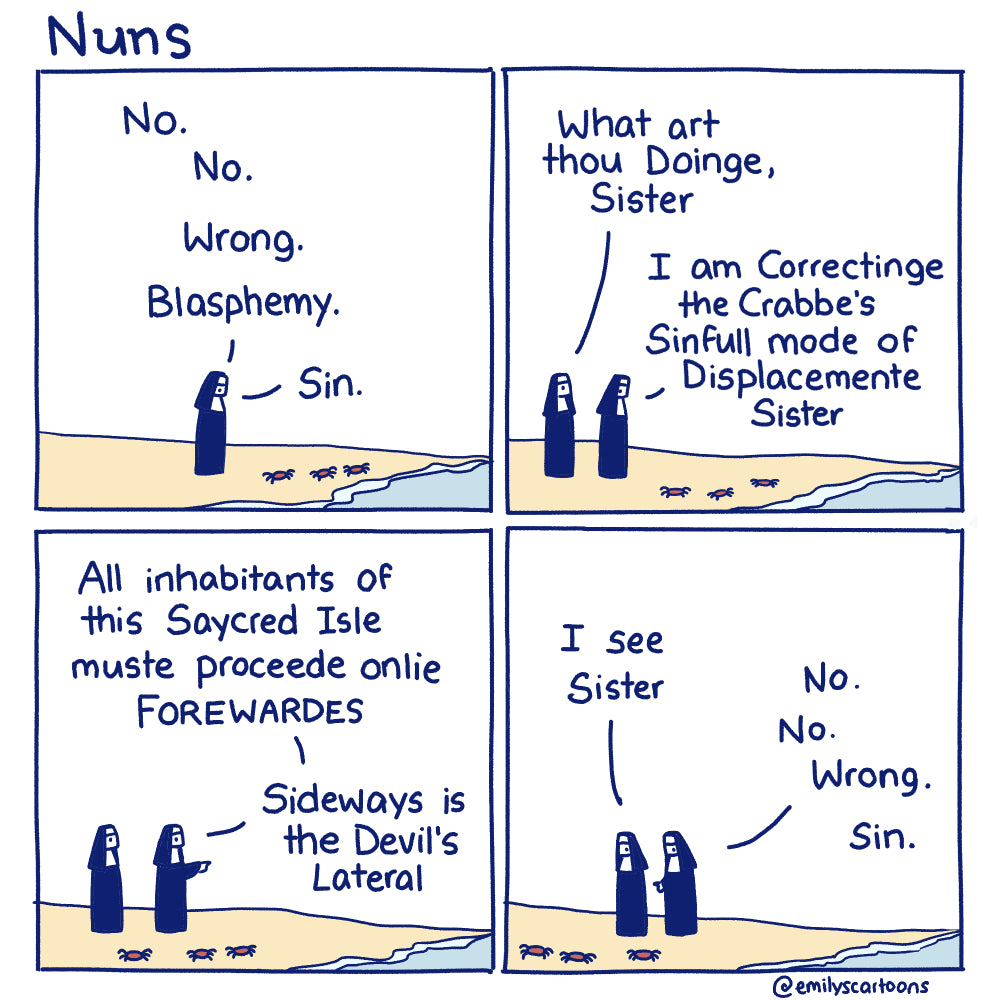 Nuns: Crab - High quality A4 print