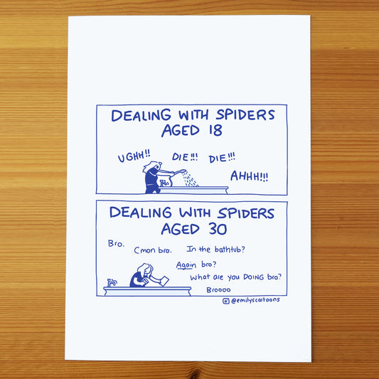 Dealing With Spiders - High quality A4 print