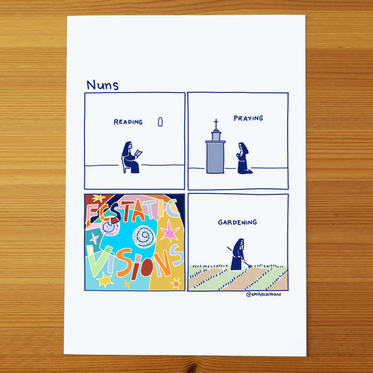 Nuns: Ecstatic Visions - High quality A4 print
