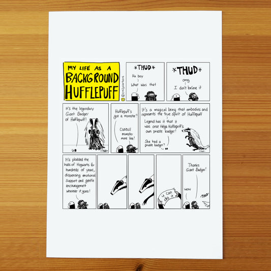 Giant Badger - High quality A4 print