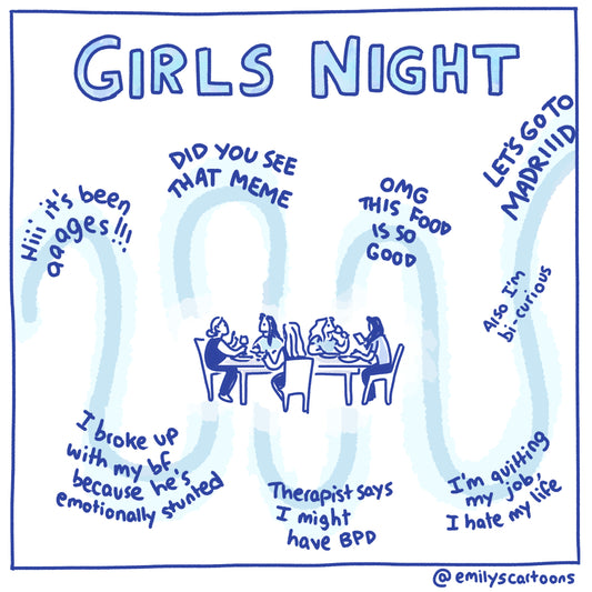 Girls Night - High quality A4 print