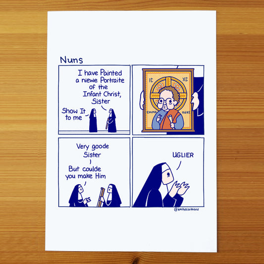 Nuns: Infant Christ - High quality A4 print