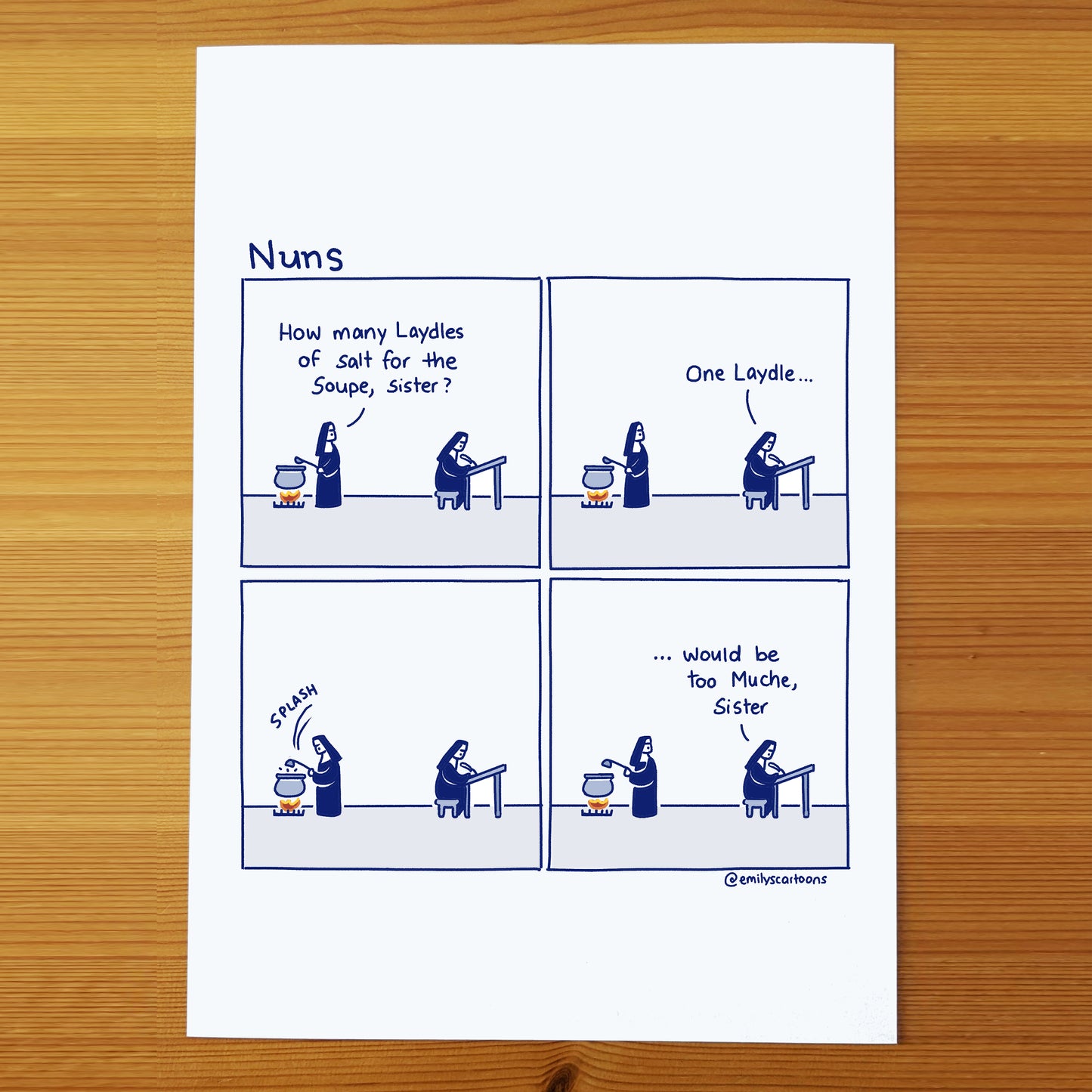 Nuns: Laydle - High quality A4 print