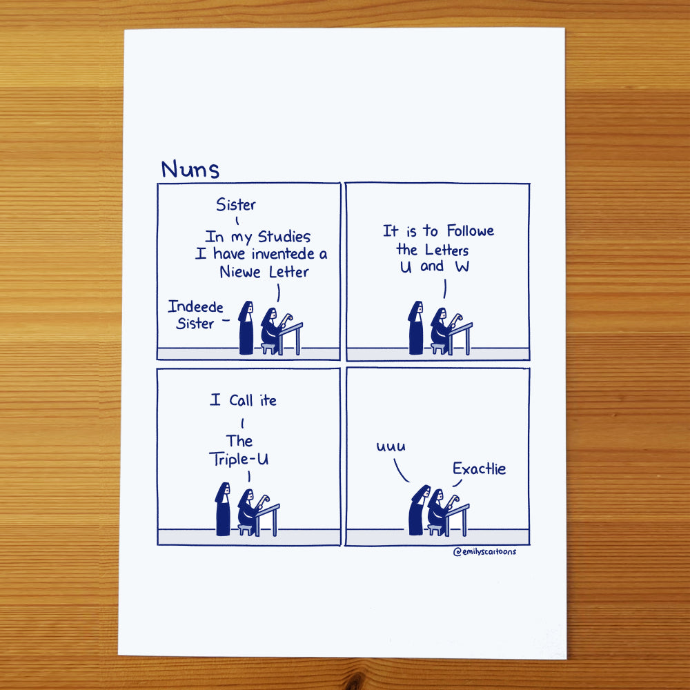 Nuns: Letter - High quality A4 print