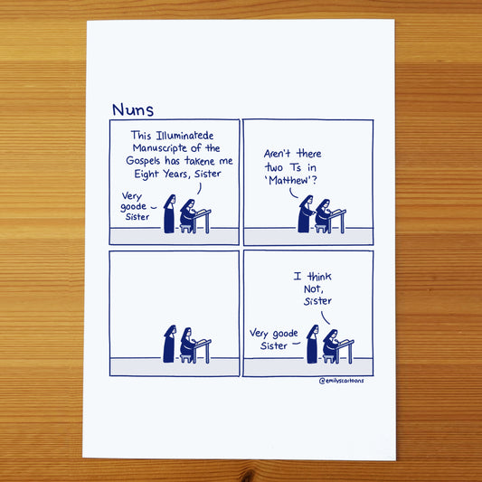 Nuns: Manuscript - High quality A4 print