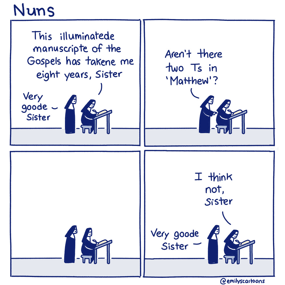 Nuns: Manuscript - High quality A4 print