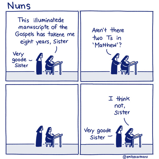 Nuns: Manuscript - High quality A4 print