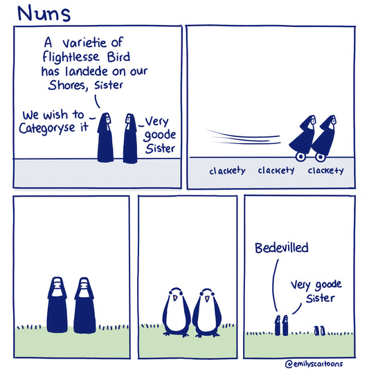 Nuns: Flightlesse Bird - High quality A4 print