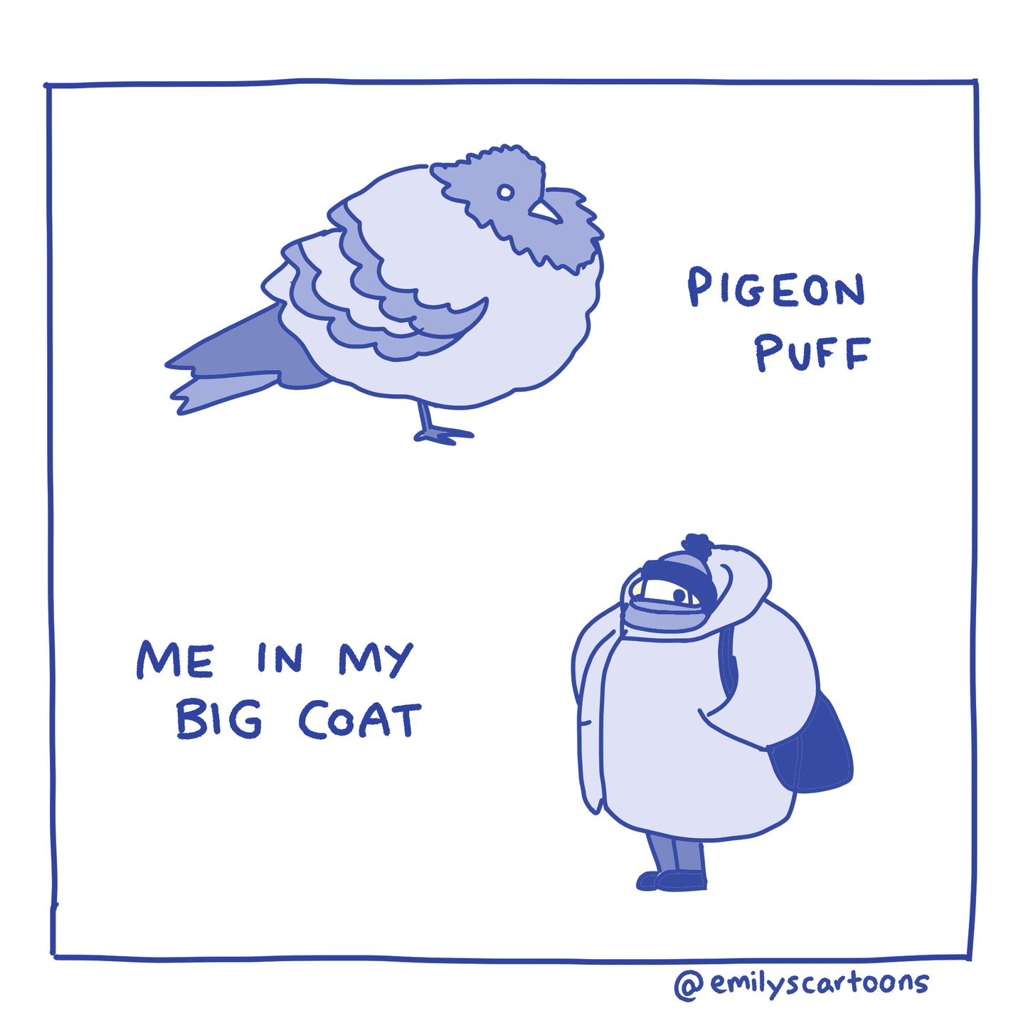 Pigeon Puff - High quality A4 print