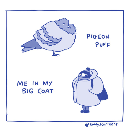 Pigeon Puff - High quality A4 print
