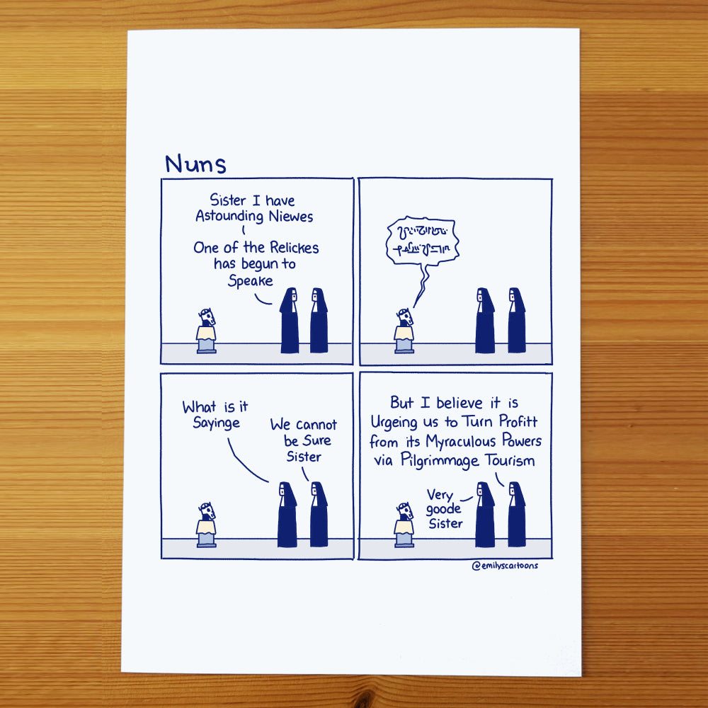 Nuns: Relicke - High quality A4 print