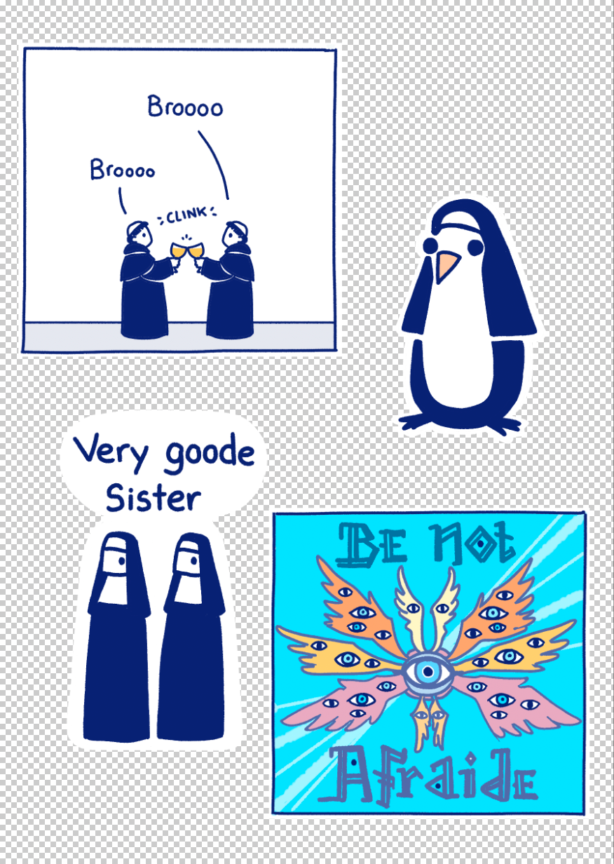 Nuns A5 Sticker Sheet | PRE-ORDER