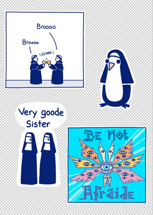 Nuns A5 Sticker Sheet | PRE-ORDER
