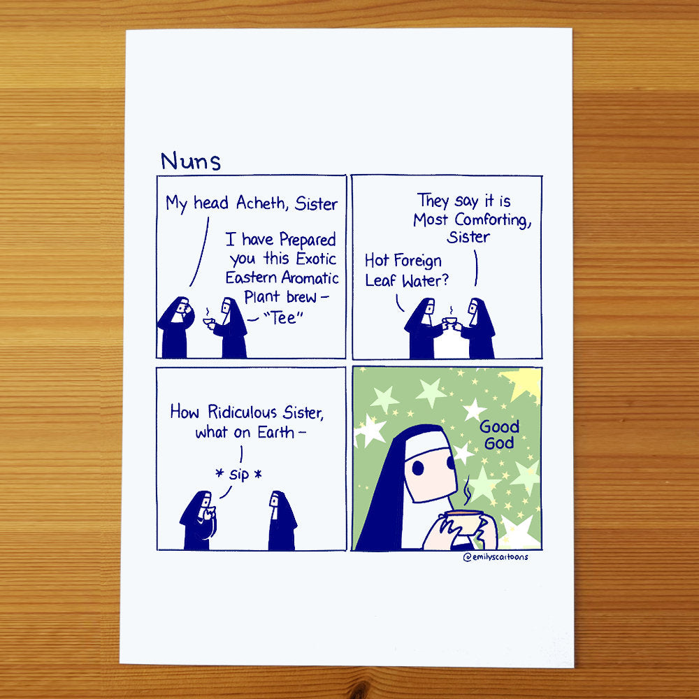 Nuns: Tee - High quality A4 print