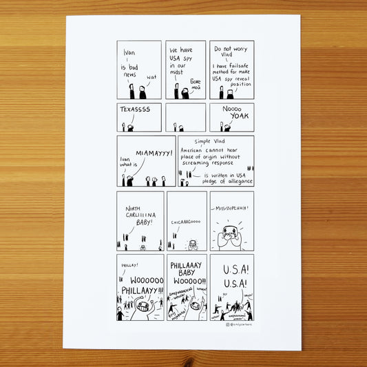 USA Spy - High quality A4 print