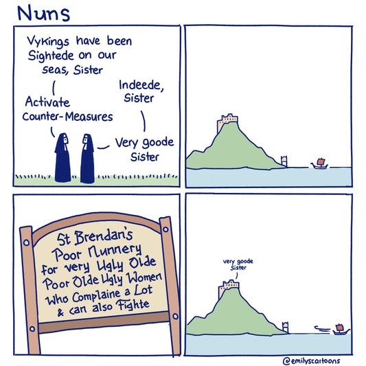 Nuns: Vykings - High quality A4 print