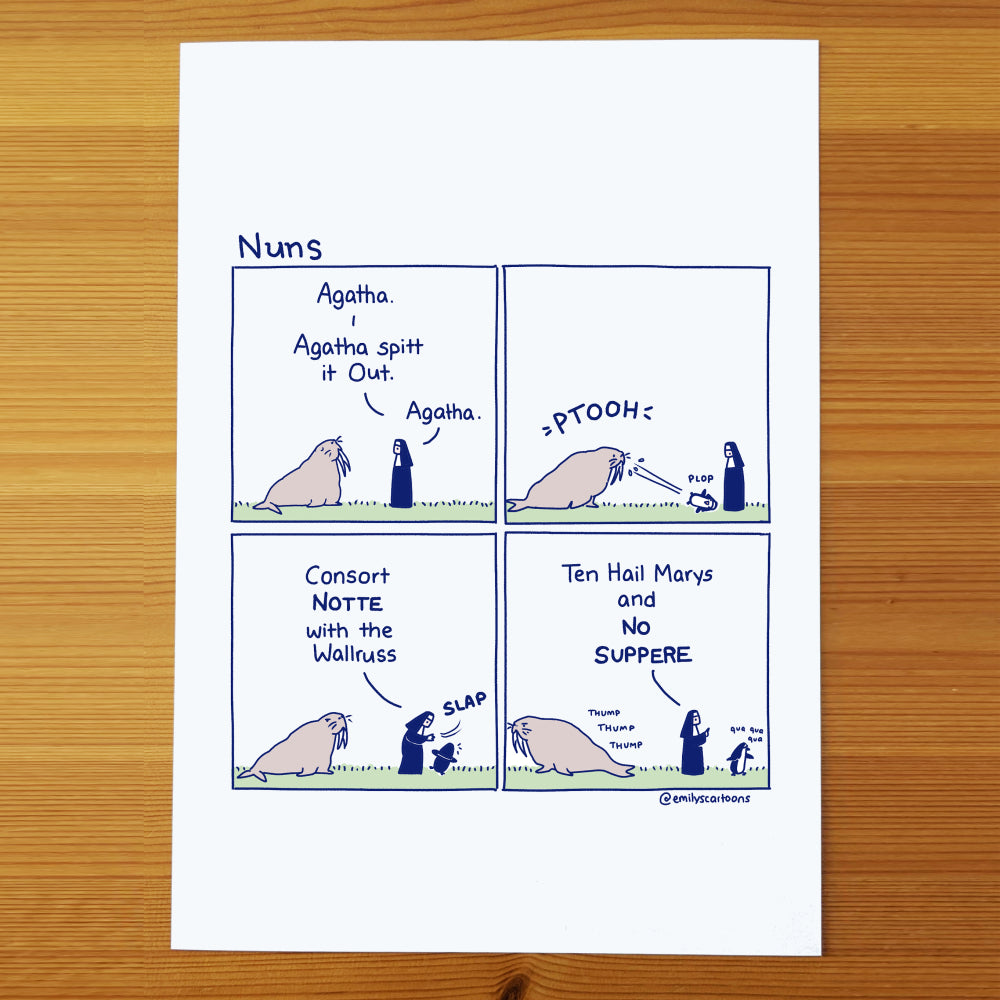 Nuns: Walrus - High quality A4 print