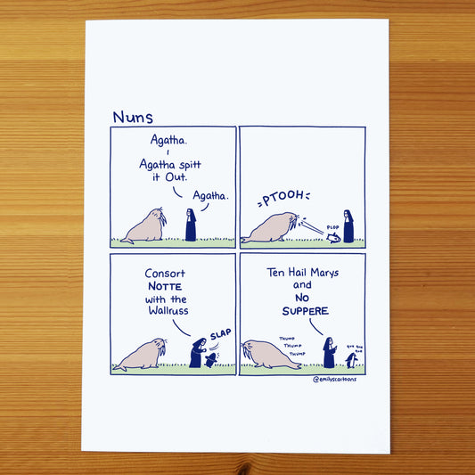 Nuns: Walrus - High quality A4 print